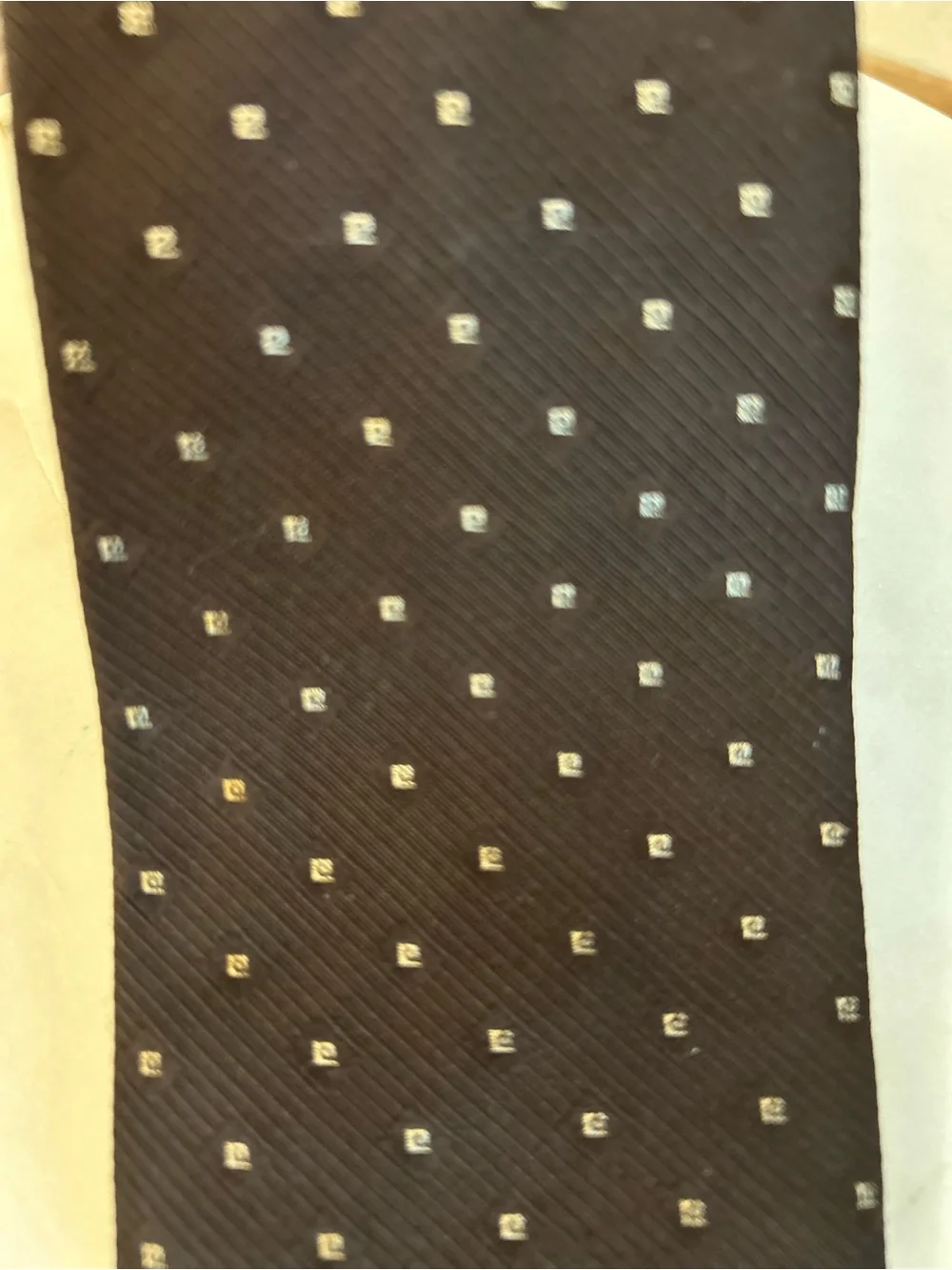 Vintage Pierre Cardin Brown Men's Tie with Subtle Dot Pattern